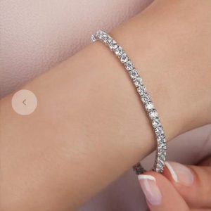 silver cz tennis bracelet | zenoor collection