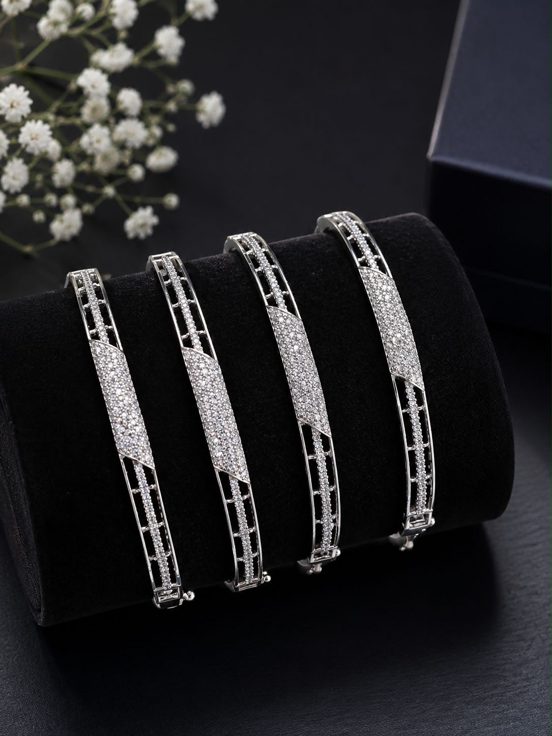silver cz pave bangle bracelet silver cz pave bangle bracelet
