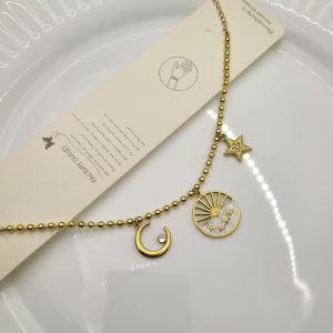 celestial moon star necklace