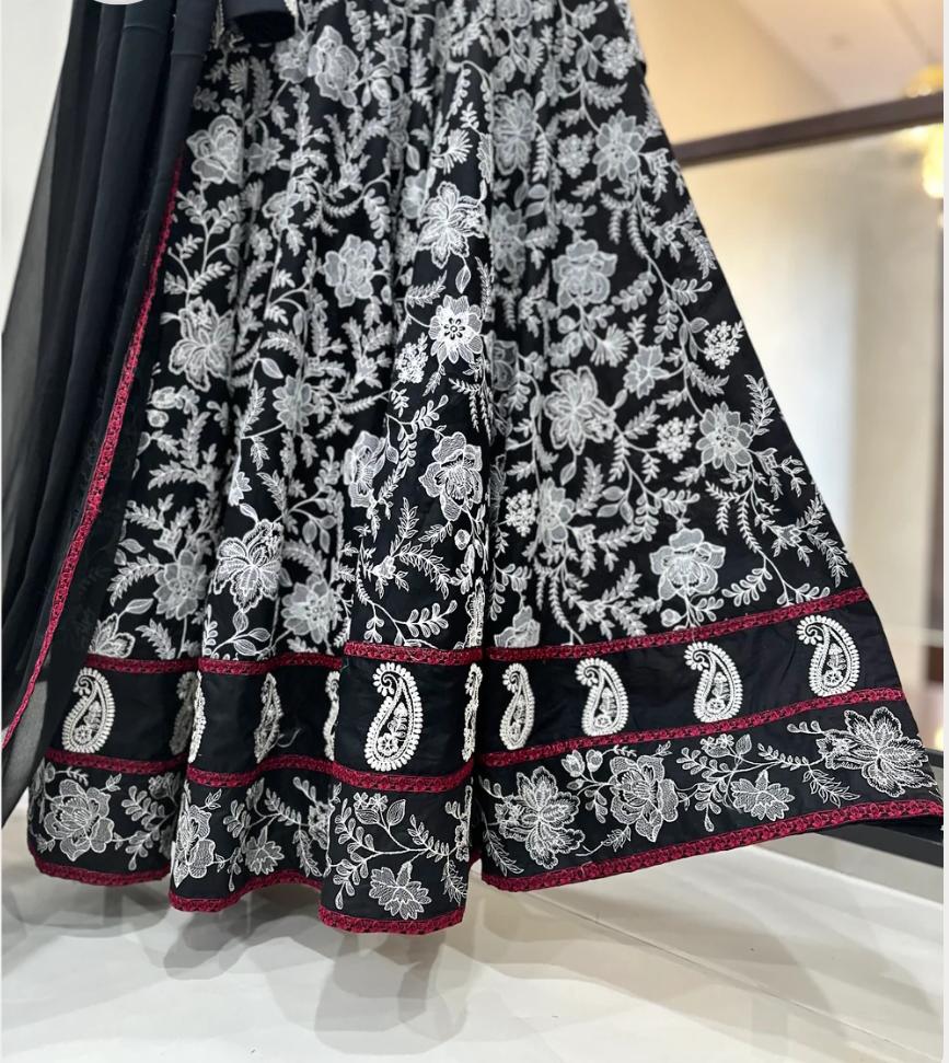 premium black embroidered lawn dress premium black embroidered lawn dress